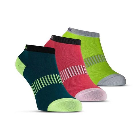 Salming Running Performance Ankle Sock 3 Pack Green Mix